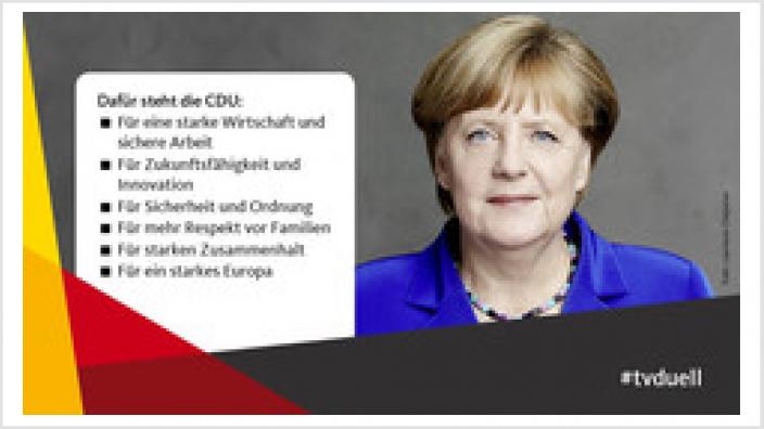 Am 24. September beide Stimmen für Angela Merkel und die CDU.